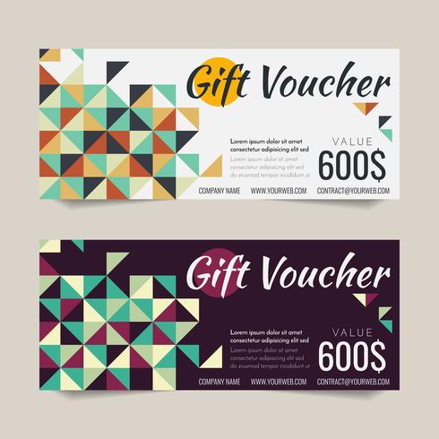 Gift Voucher Vector achtergrond voor banner