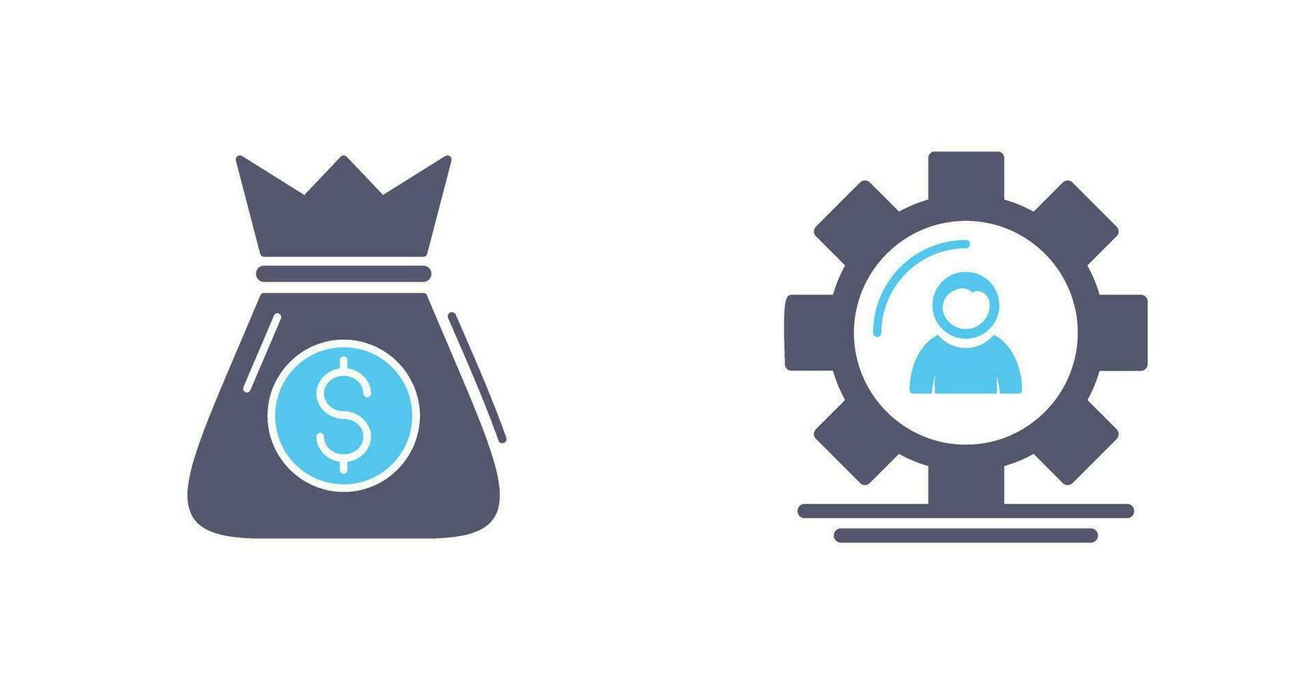 geld zak en beheer icoon vector