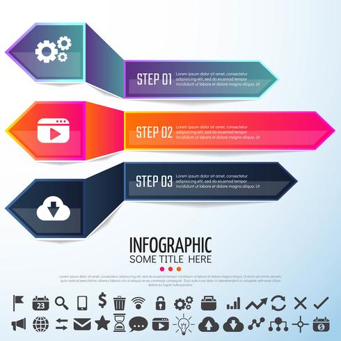 Pijl Infographics ontwerpsjabloon vector