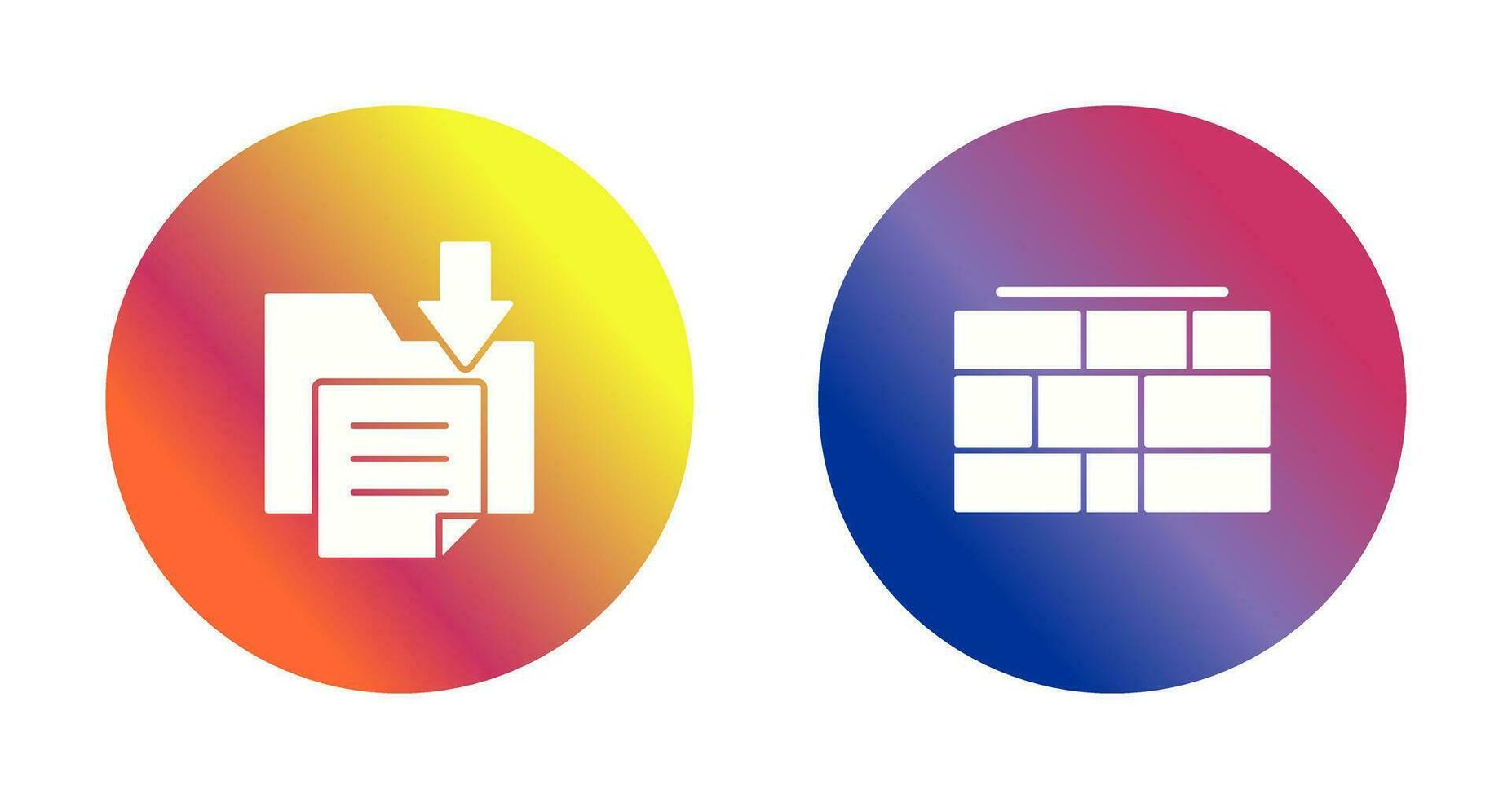 het dossier opslagruimte en steen muur icoon vector