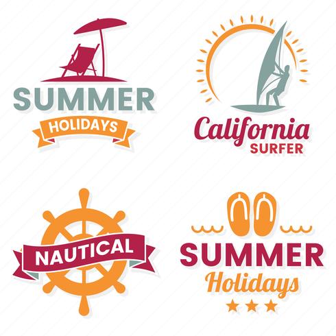 Zomer Retro Vector Logo voor banner