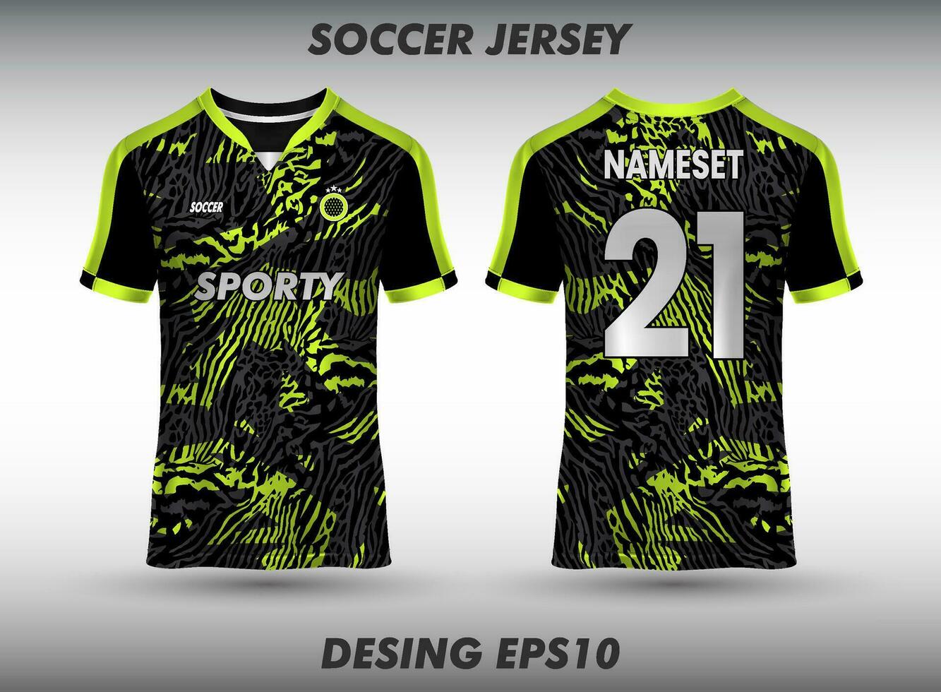 sjabloon voor voetbal Jersey, in voorkant en terug visie. vector