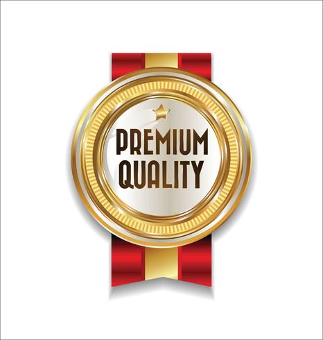 Luxe premium gouden embleem vector