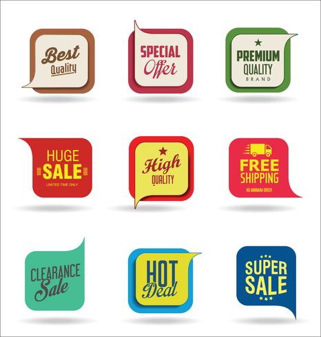 Moderne badges stickers en labels-collectie vector