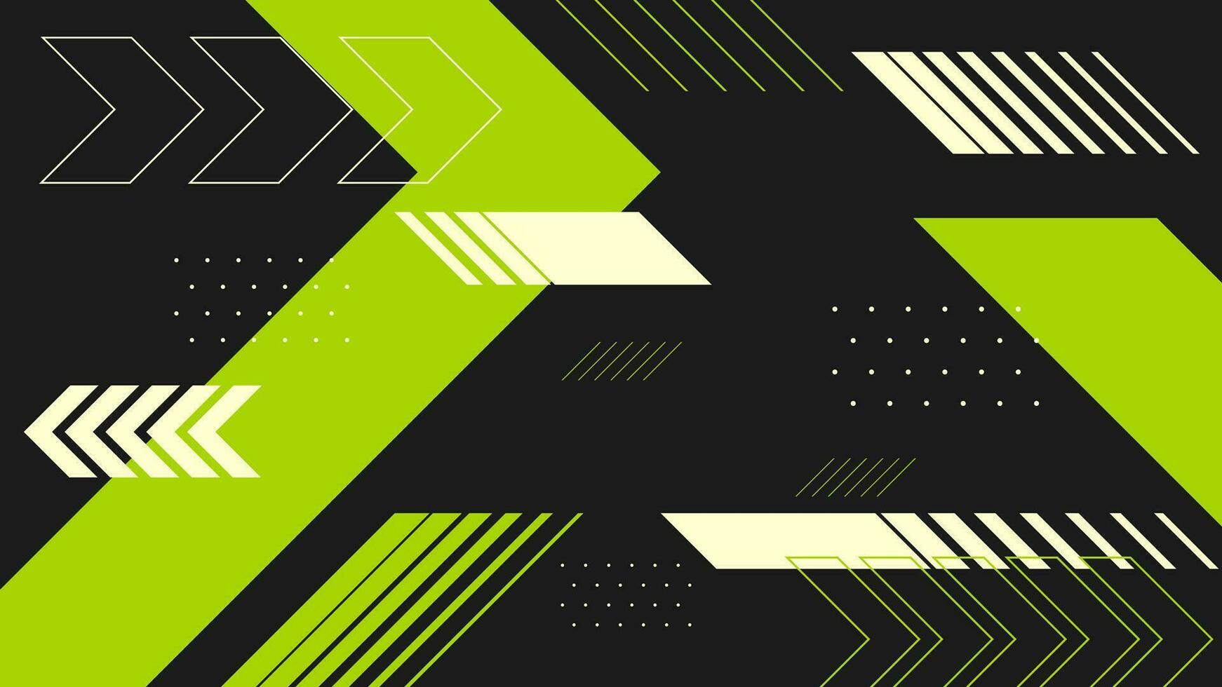 modern futuristische groen en zwart abstract vorm met zwart achtergrond vector
