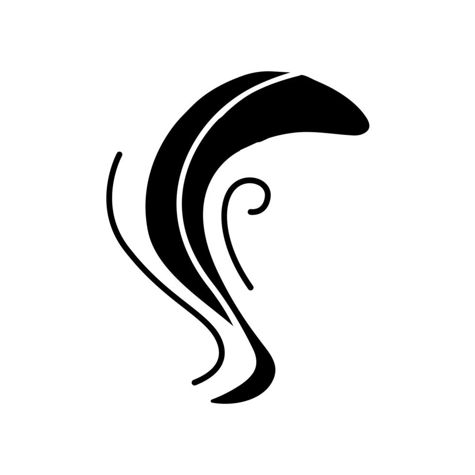 geur zwart glyph-pictogram vector