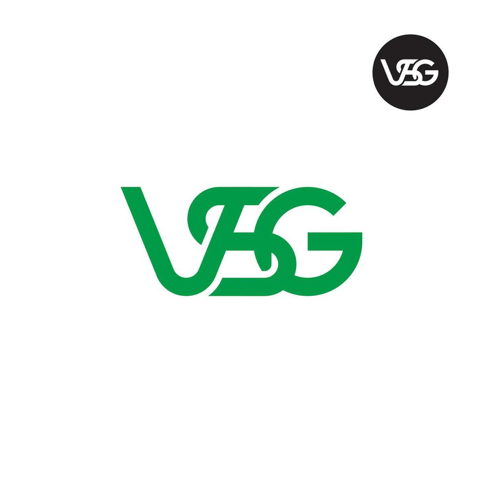 brief vsg monogram logo ontwerp vector