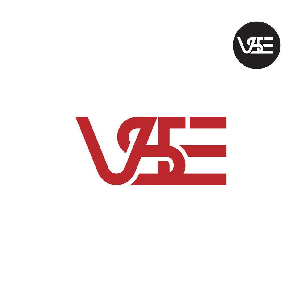 brief vse monogram logo ontwerp vector