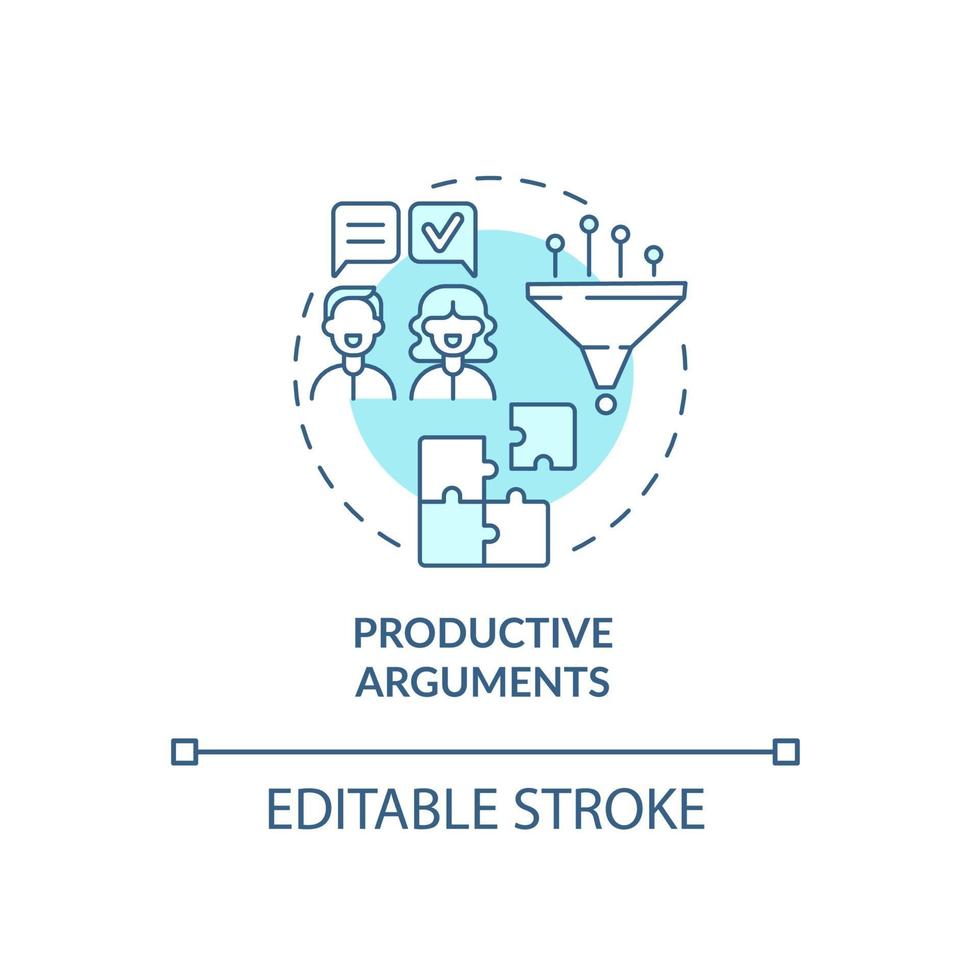 productieve argumenten in volwassen koppel communicatieconcept icoon vector