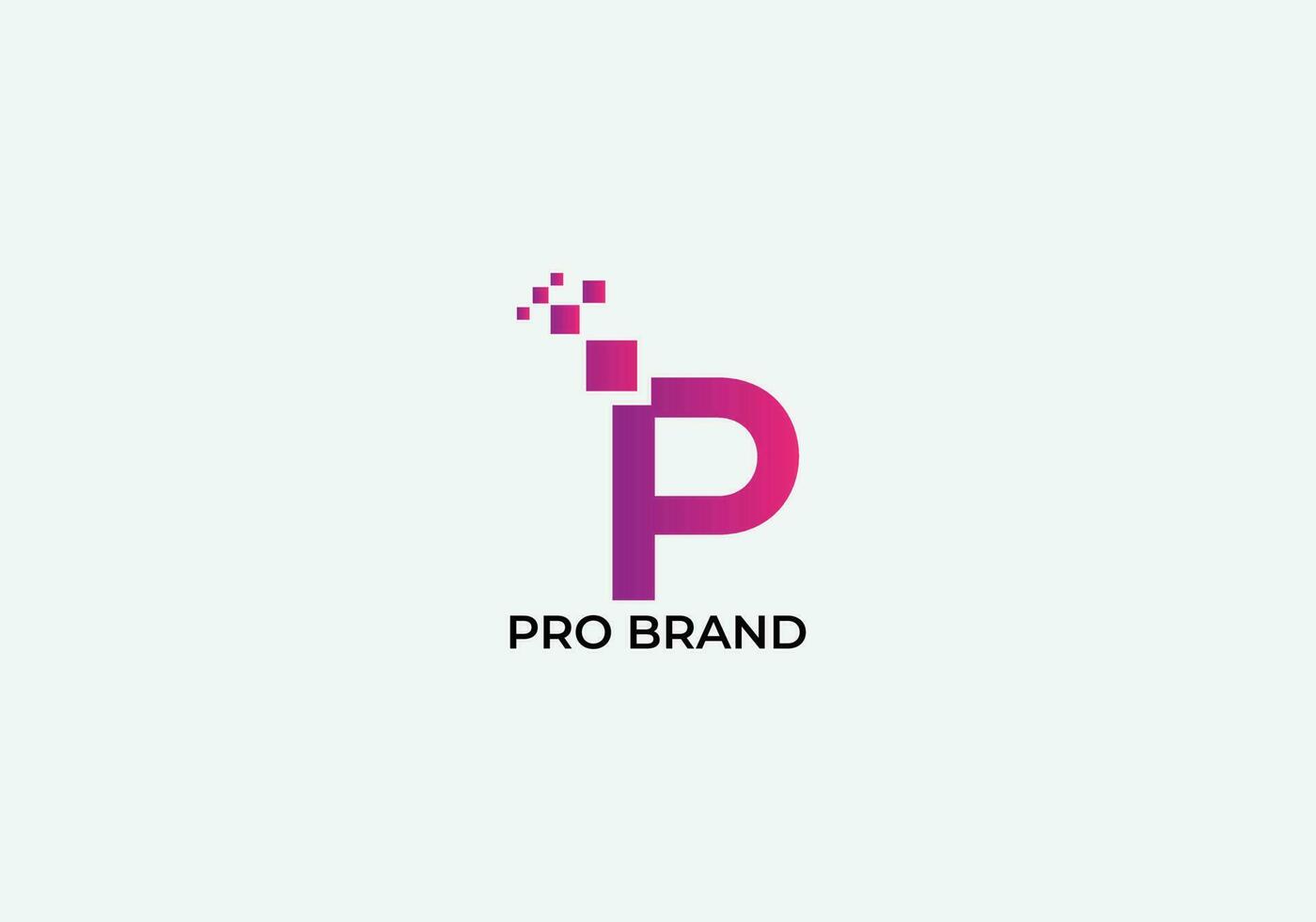 abstract p brief modern eerste lettertekens logo ontwerp vector