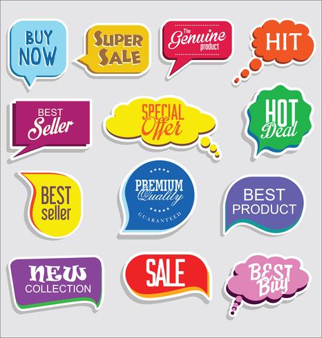 Moderne badges stickers en labels-collectie vector