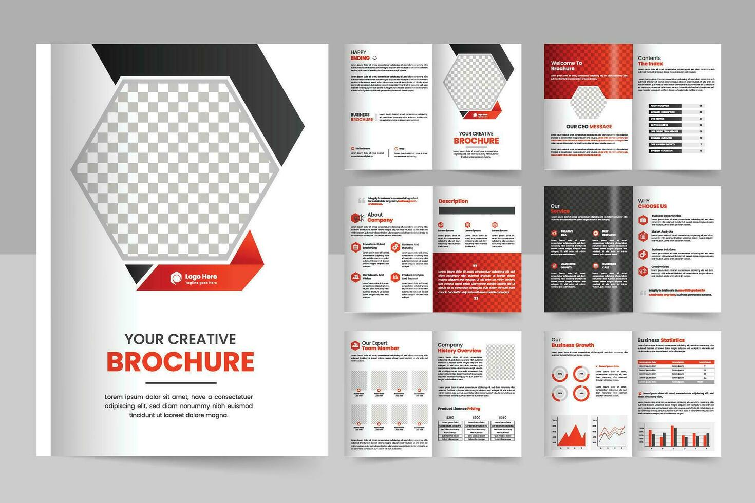 brochure sjabloon lay-out ontwerp en zakelijke minimaal meerdere pagina's brochure sjabloon ontwerp vector