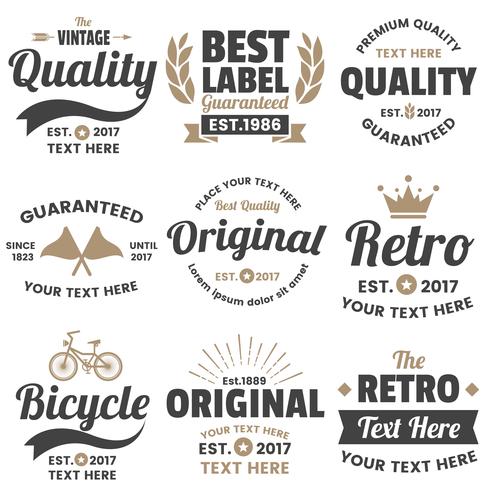 Vintage Retro Vector Logo voor banner