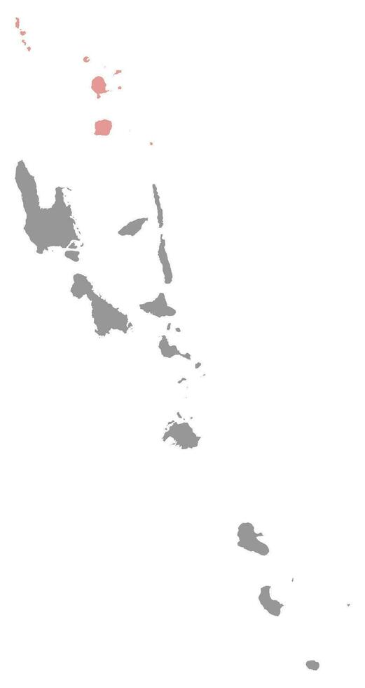 torba provincie kaart, administratief divisie van vanuatu. vector illustratie.