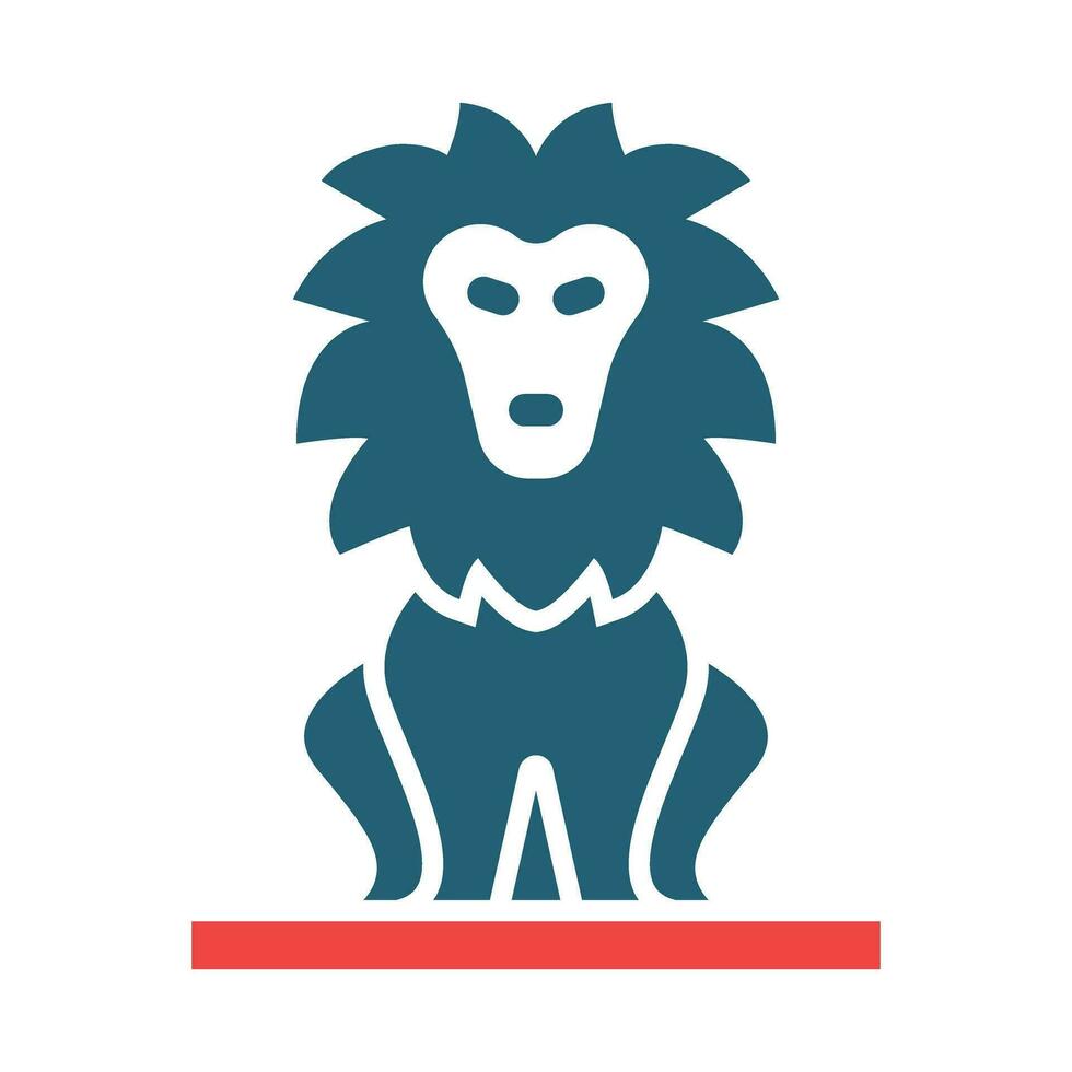leeuw vector glyph twee kleur icoon voor persoonlijk en reclame gebruiken.