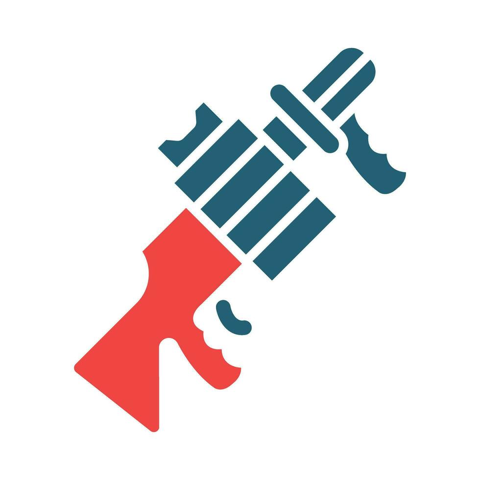 granaat draagraket vector glyph twee kleur icoon voor persoonlijk en reclame gebruiken.