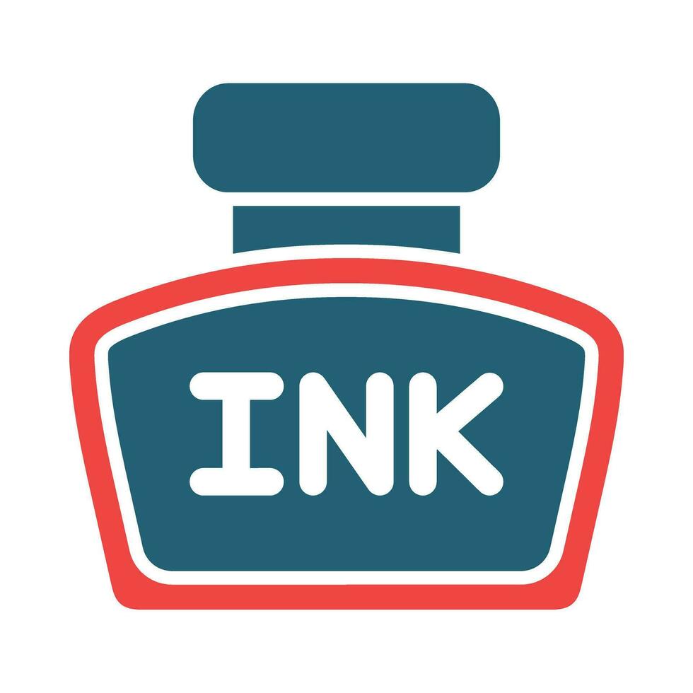 inkt vector glyph twee kleur icoon voor persoonlijk en reclame gebruiken.