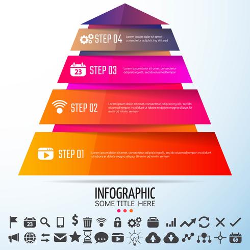 Geometrische Infographics ontwerpsjabloon vector