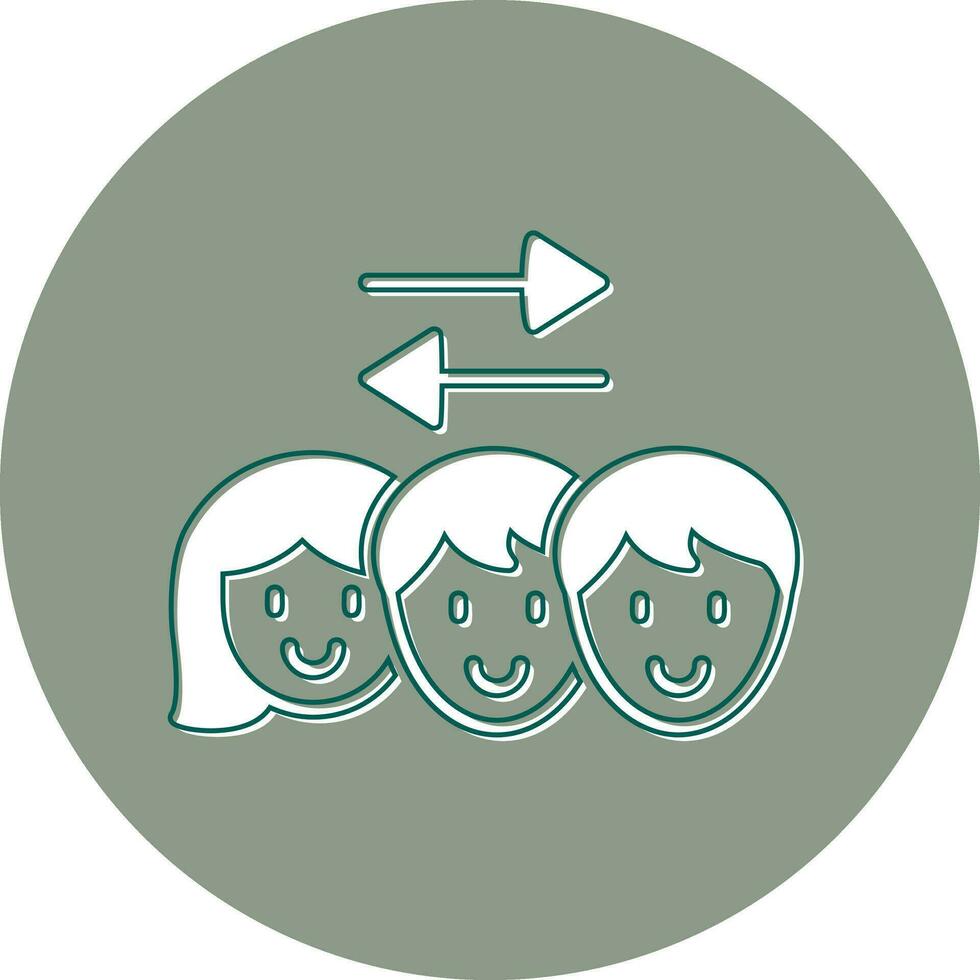 team vector pictogram