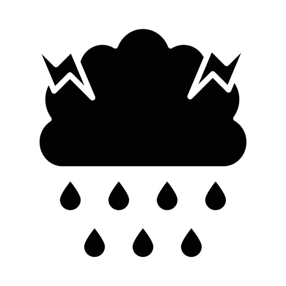 zwaar regen vector glyph icoon voor persoonlijk en reclame gebruiken.