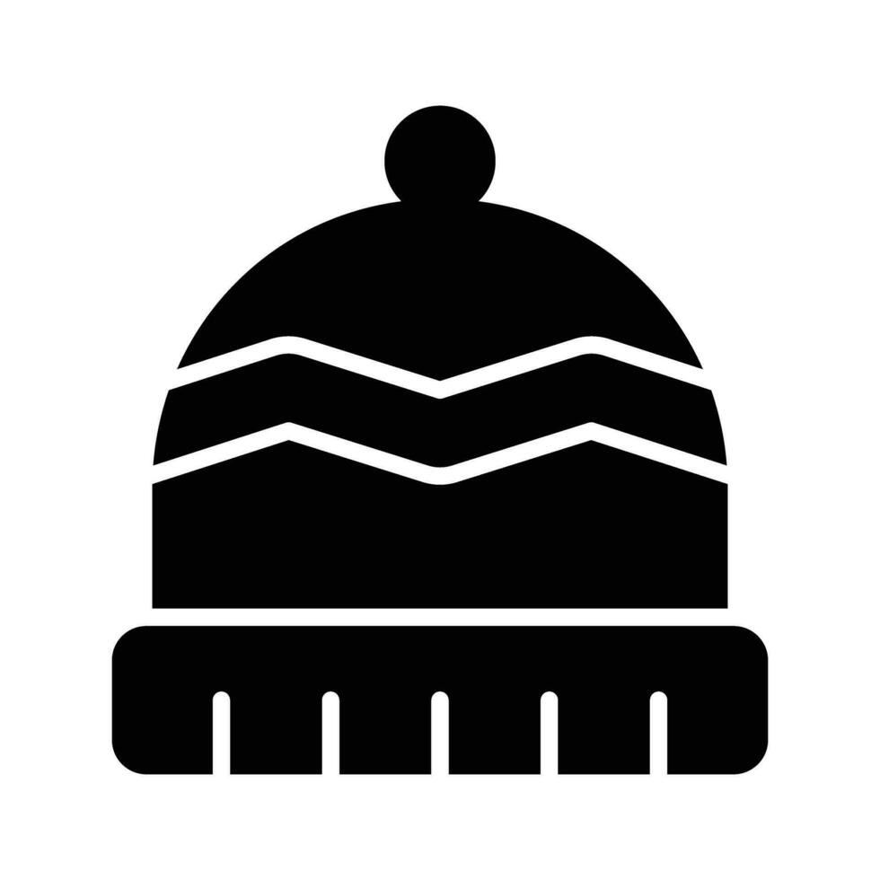 winter hoed vector glyph icoon voor persoonlijk en reclame gebruiken.
