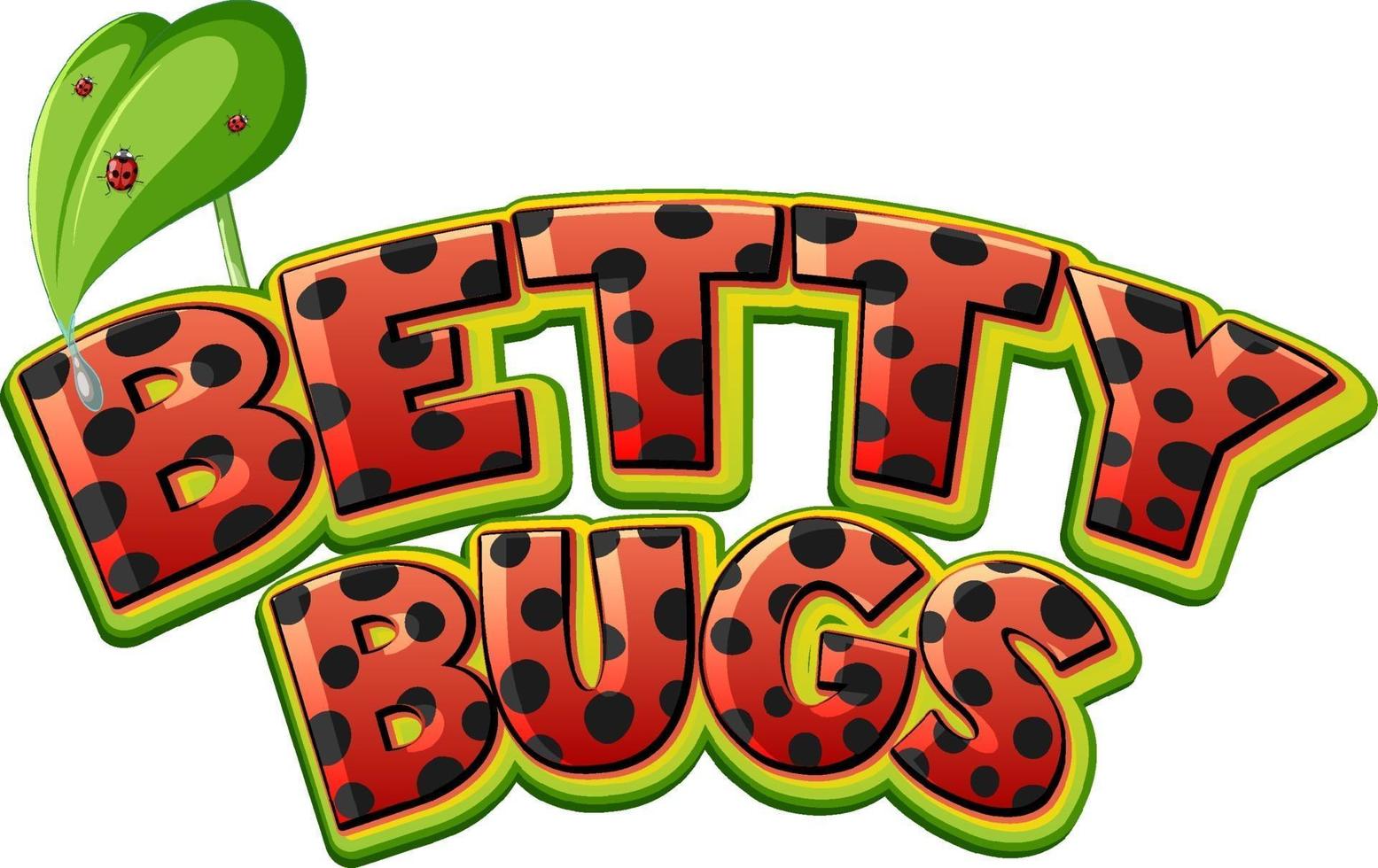 betty bugs logo tekstontwerp vector