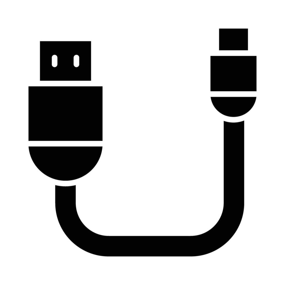 gegevens kabel vector glyph icoon voor persoonlijk en reclame gebruiken.