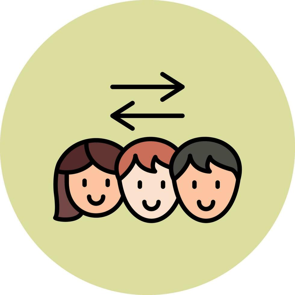 team vector pictogram