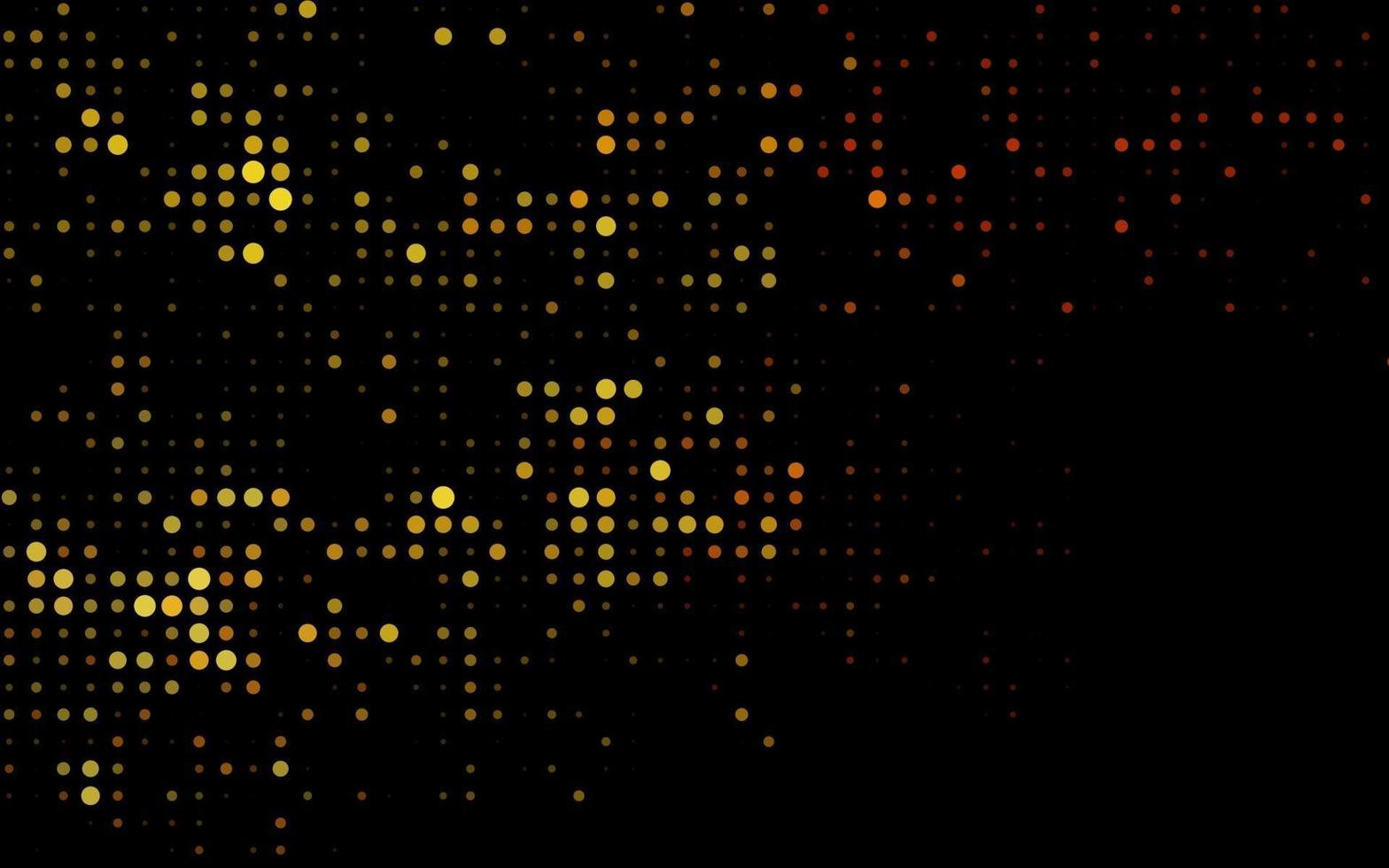 donkergele, oranje vectorlay-out met cirkelvormen. vector