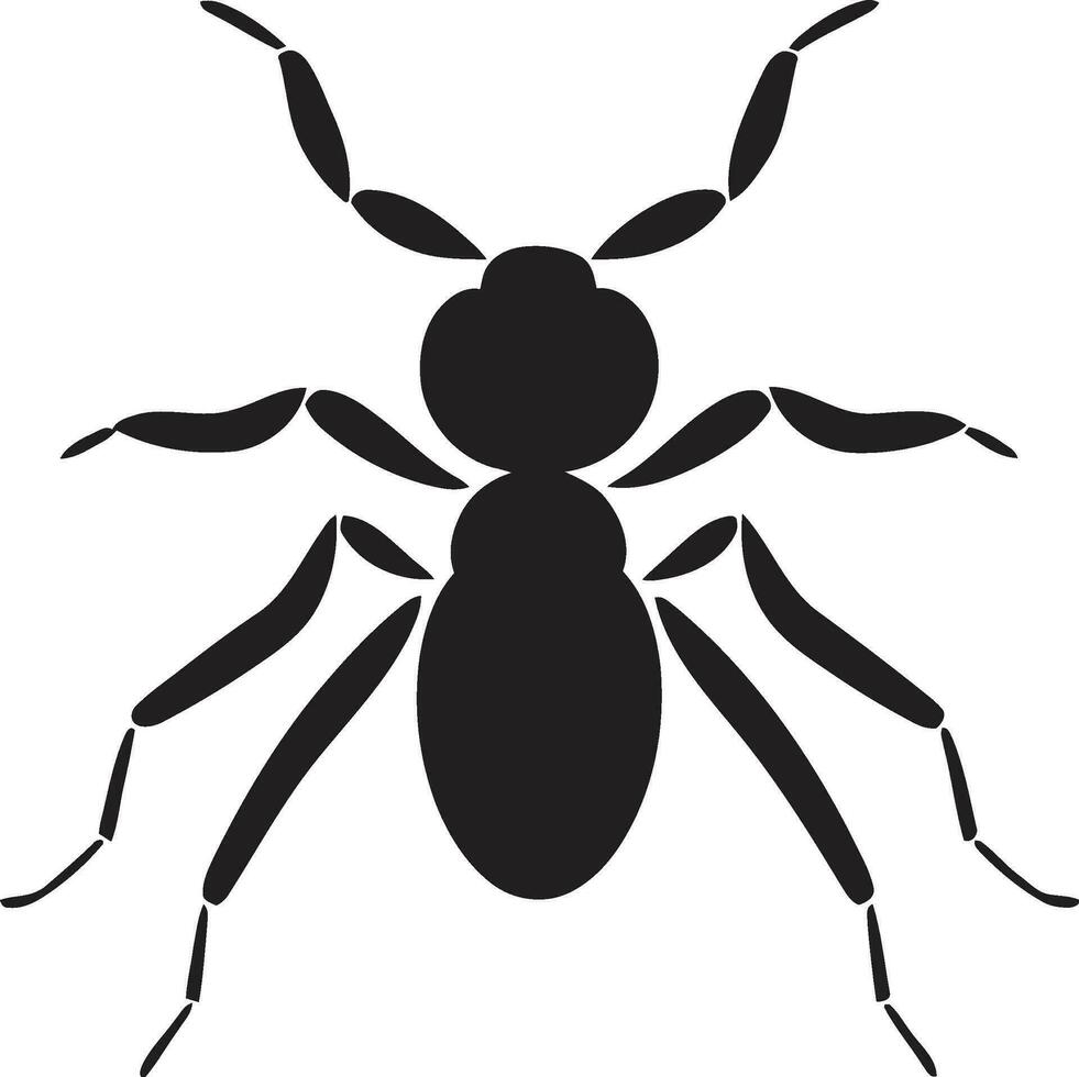zwart vector mier logo kunstenaarstalent in eenvoud iconisch mier silhouet zwart vector logo uitmuntendheid