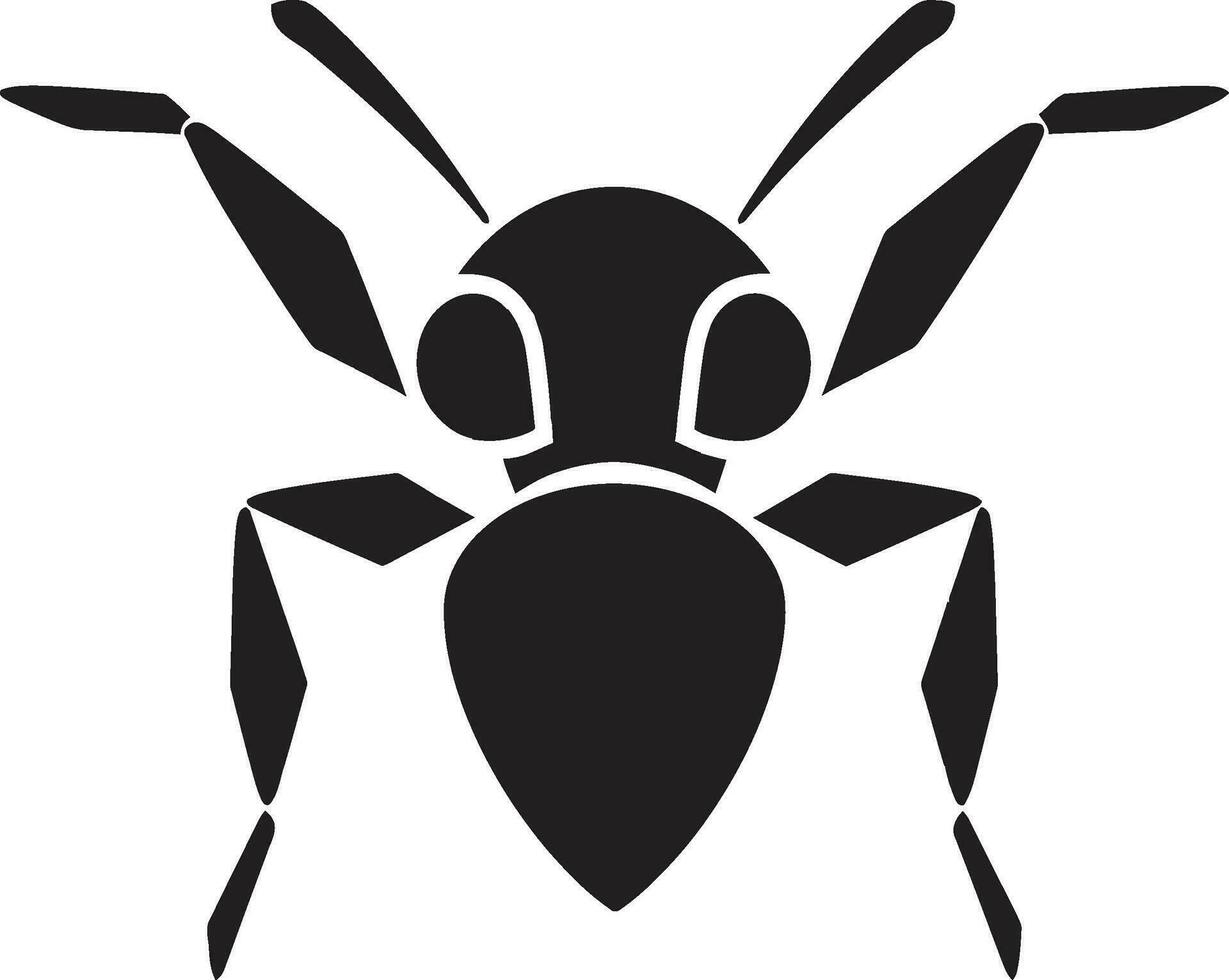 zwart vector mier logo een elegant uitspraak ingewikkeld mier symbool zwart vector logo meesterschap