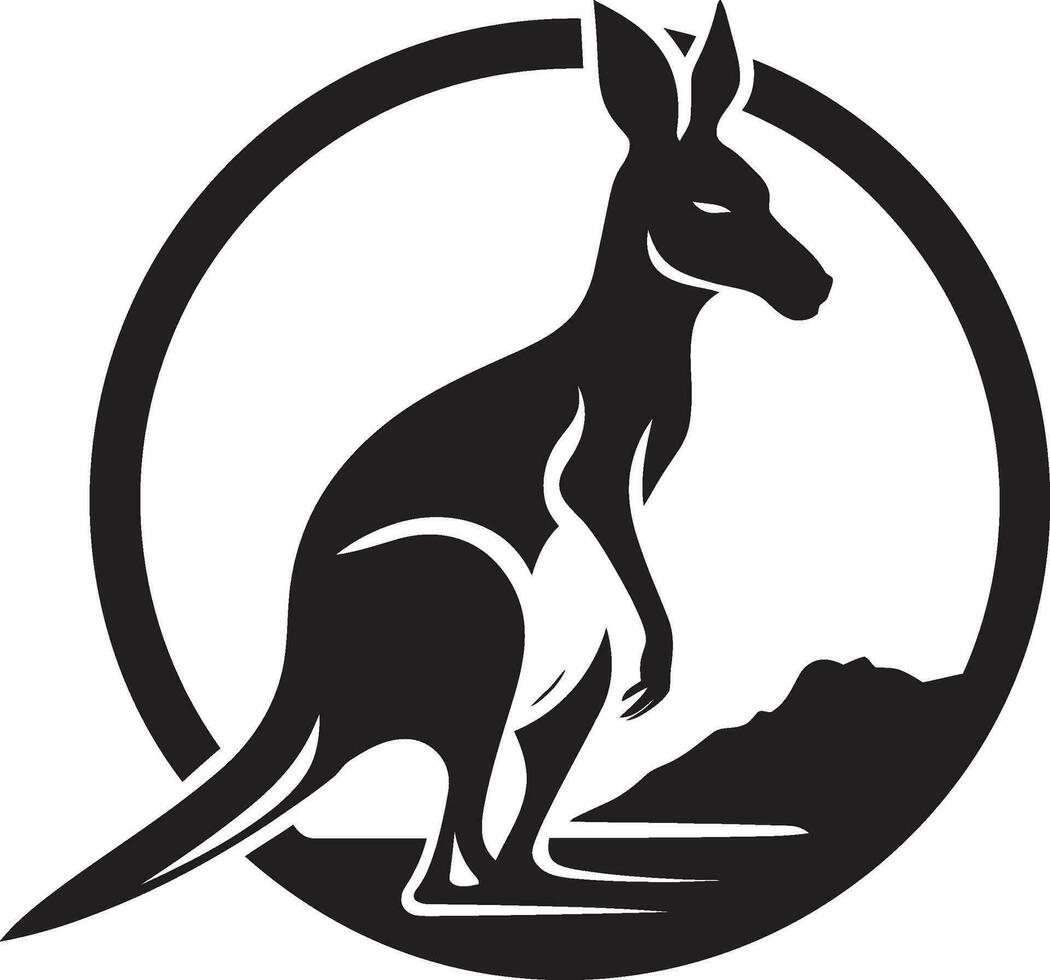 kangoeroe sprong naar succes kangoeroe silhouet trekking vector