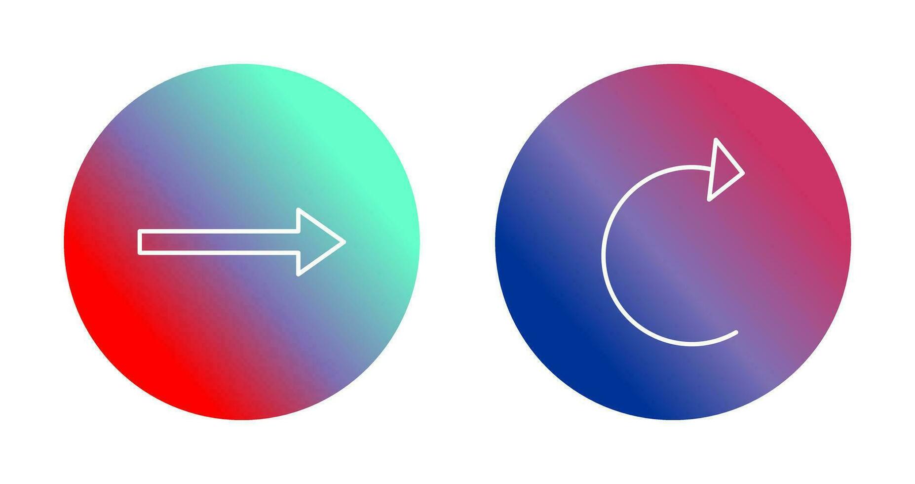 Rechtsaf pijl en herladen icoon vector