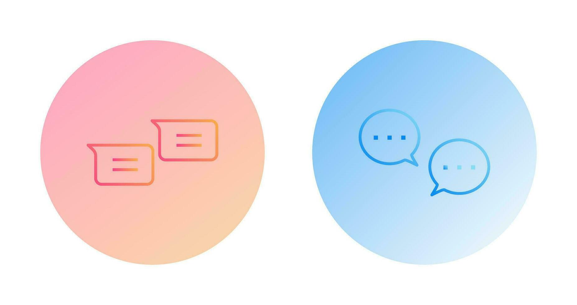 berichten en gesprek bubbels icoon vector