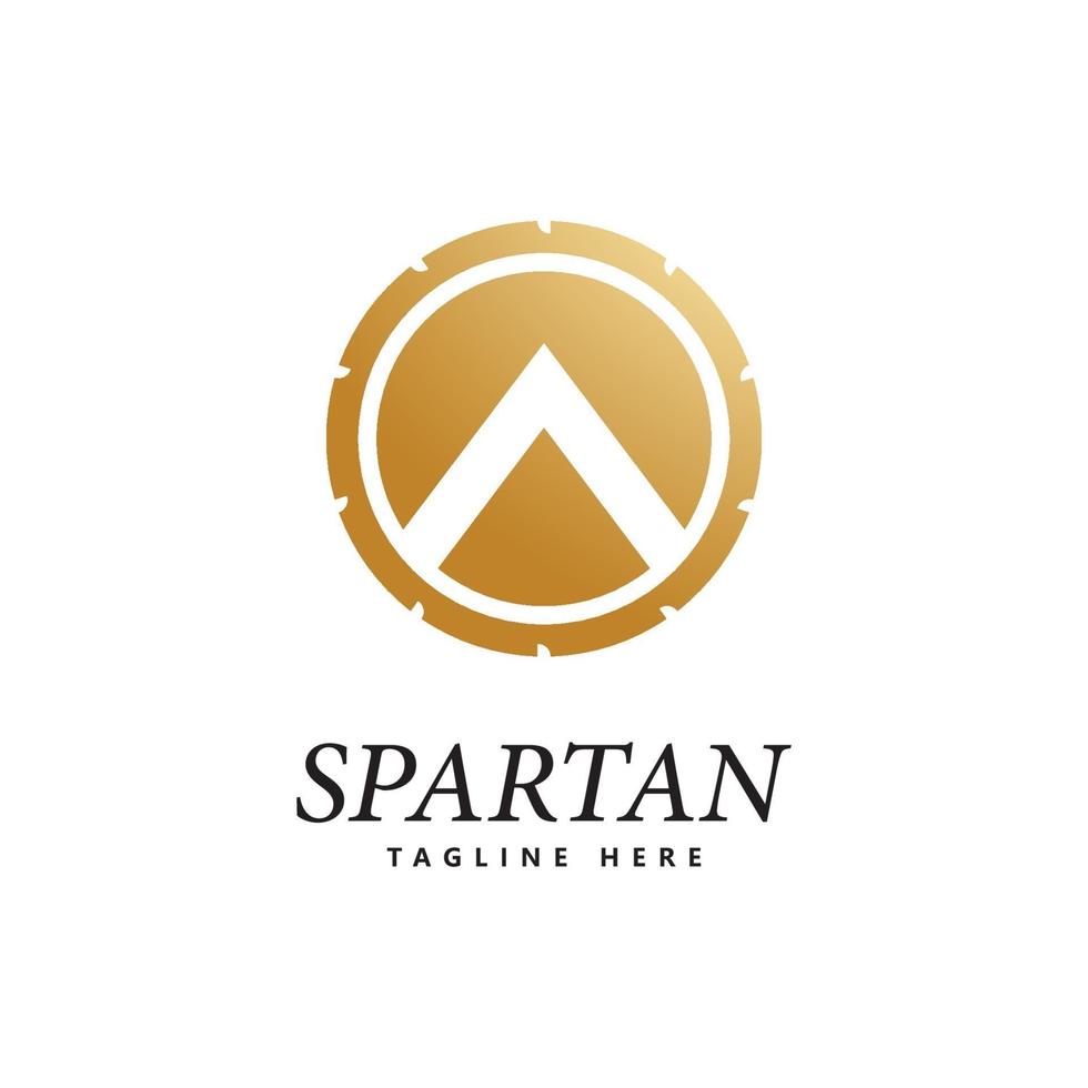 spartaans schild logo pictogram vector