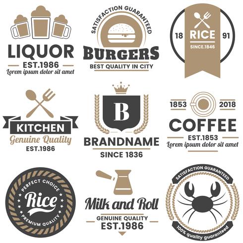 Restaurant Retro Vector Logo voor banner