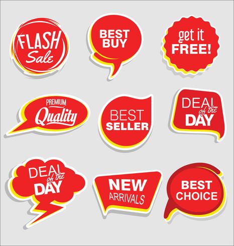 Moderne badges stickers en labels-collectie vector