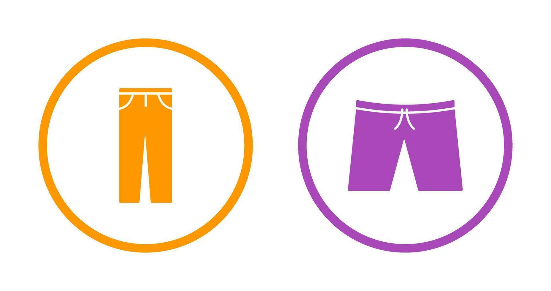 broek en shorts icoon vector