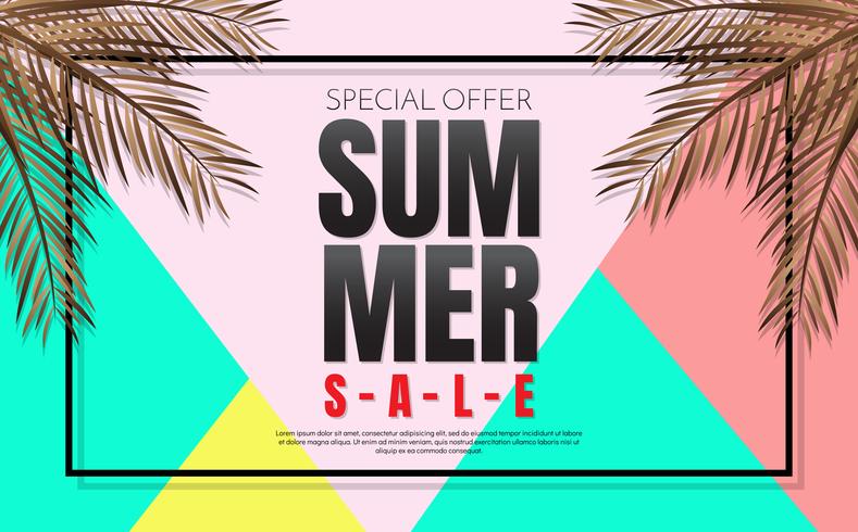 zomer verkoop sjabloon banner Vector achtergrond