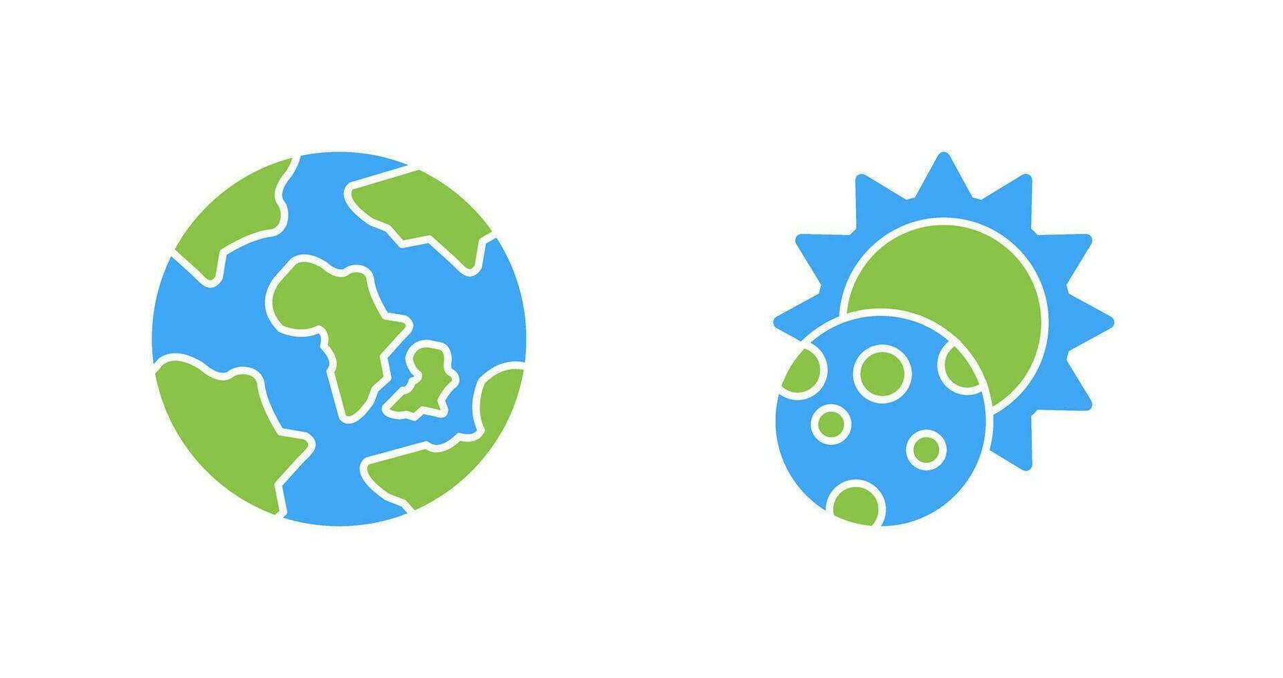 aarde en verduistering icoon vector