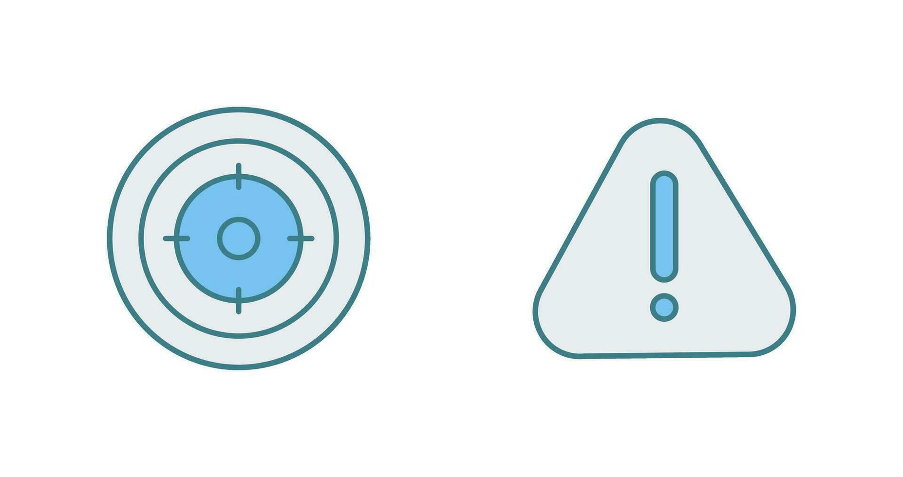 doelwit en waarschuwing icoon vector
