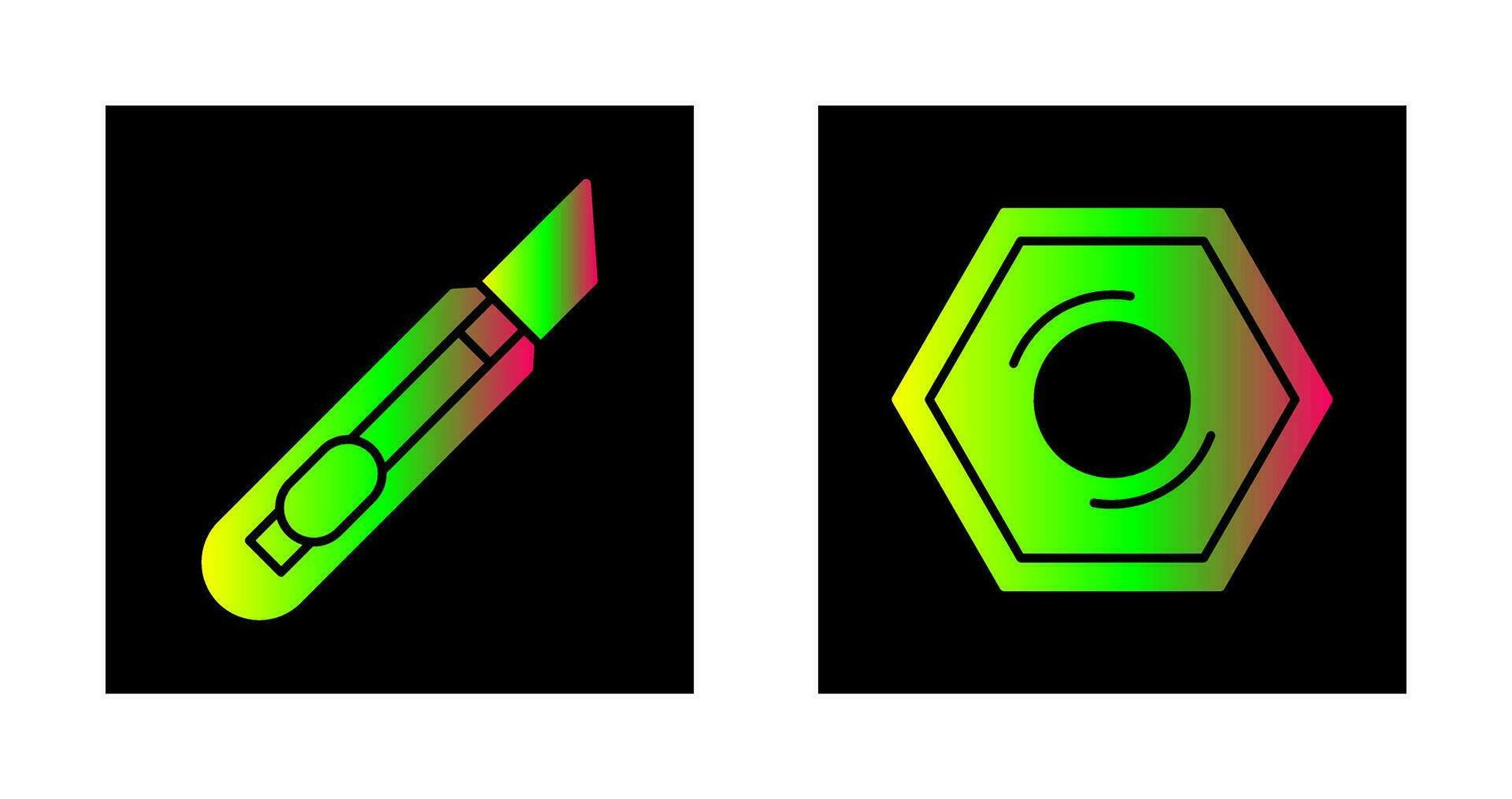 stationair kinfe en noot icoon vector