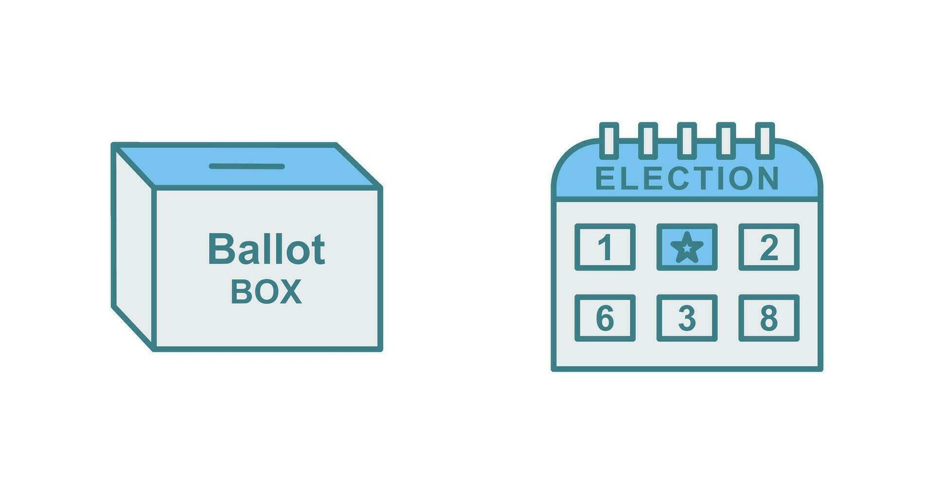 stemming doos en verkiezing dag icoon vector