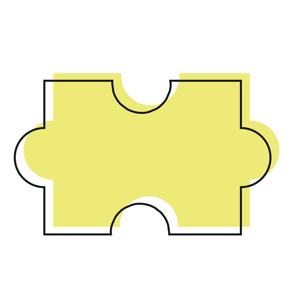 gekleurd puzzelstukje vector