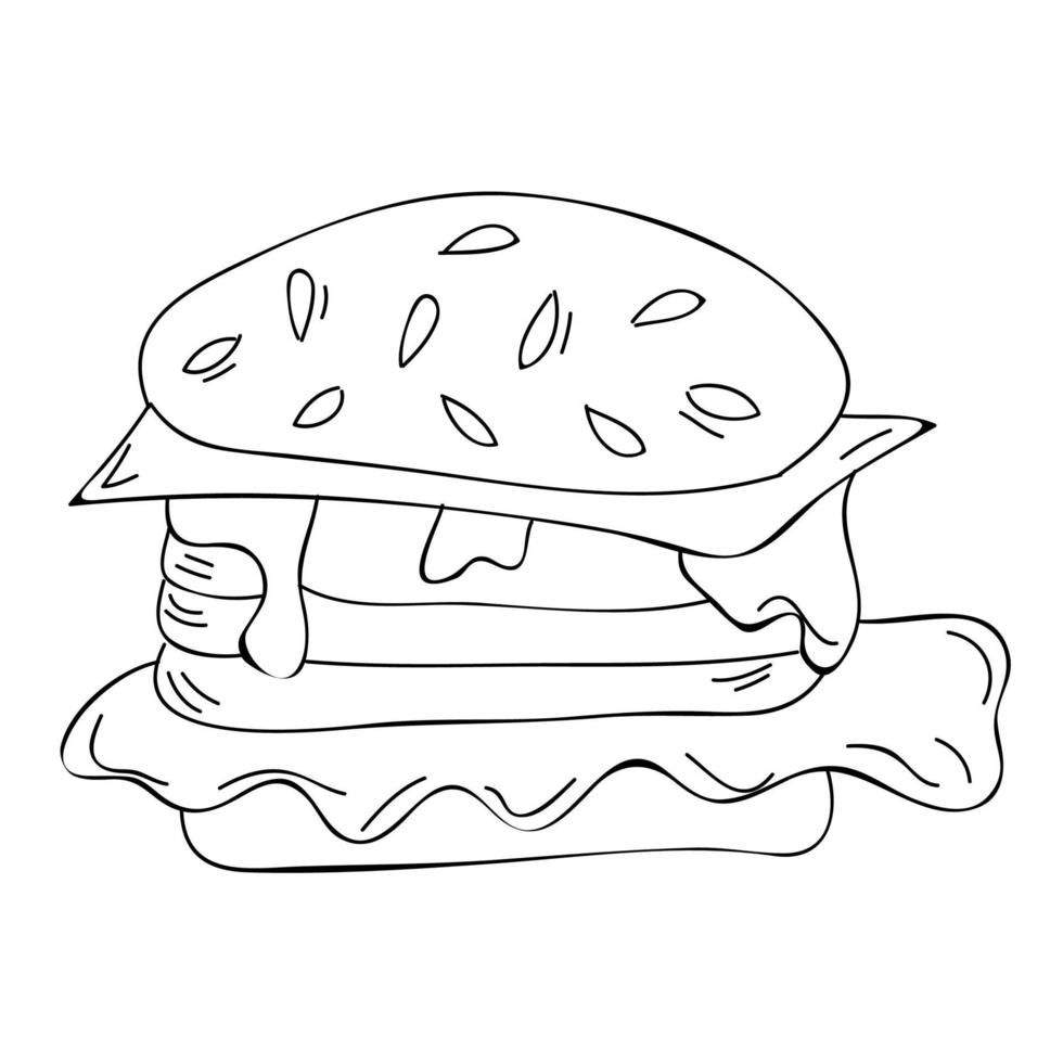 hamburger en cheeseburger fastfood vector