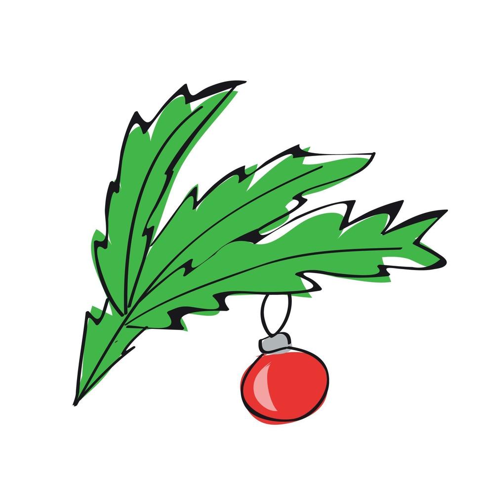 kerst bal pictogram. nieuwjaarsdecor vector