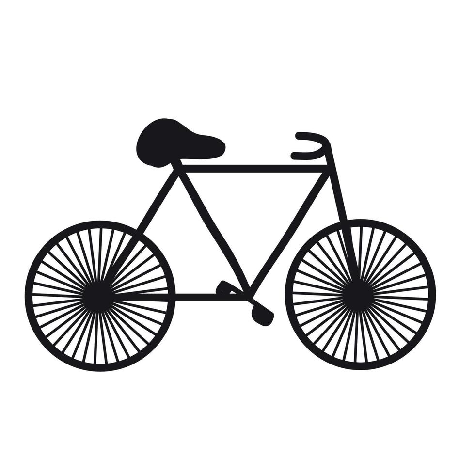 fietspictogram, actieve levensstijl vector