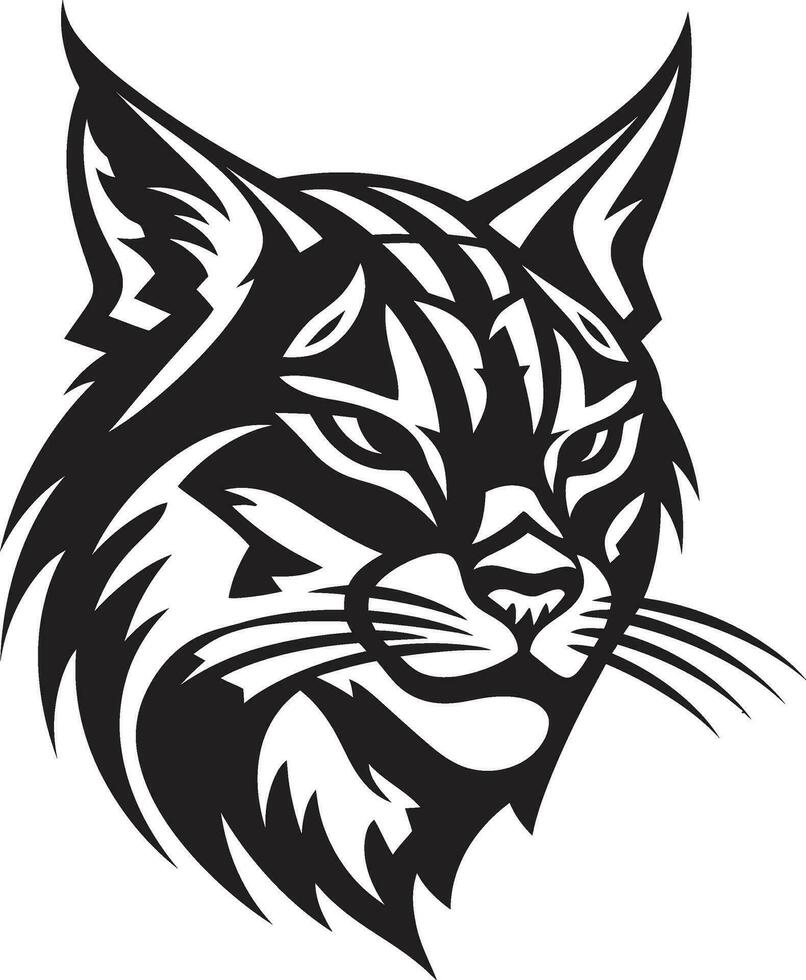 bobcat vector ontwerp een woest en mooi wild kat vector bobcat een wild roofdier dier in een vector illustratie formaat