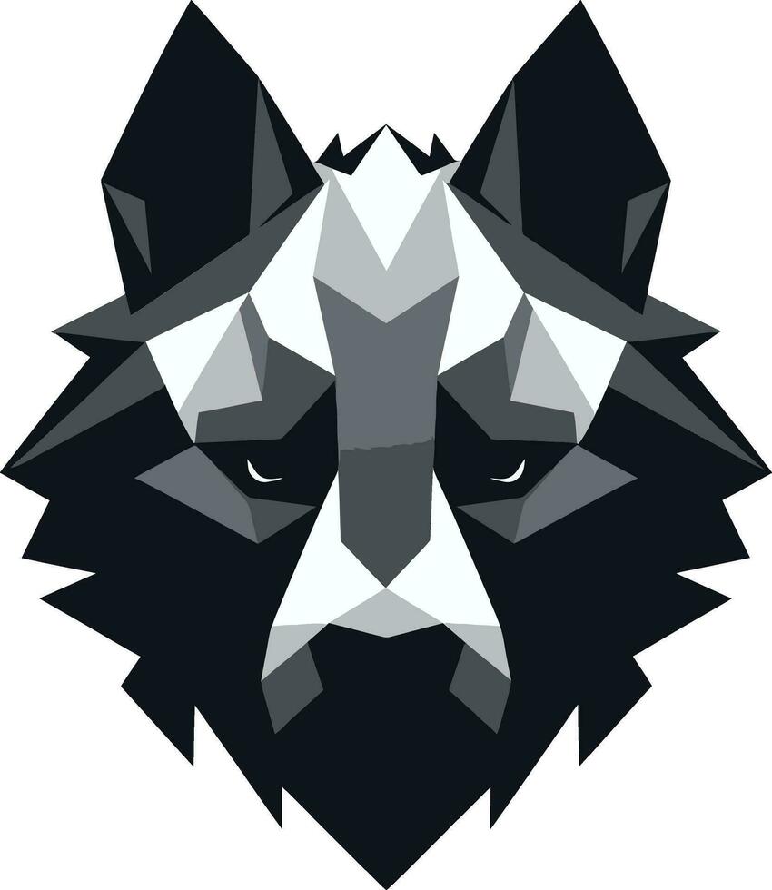 elegant carnivoor in duisternis logo ontwerp hyena's genade in eenvoud insigne vector