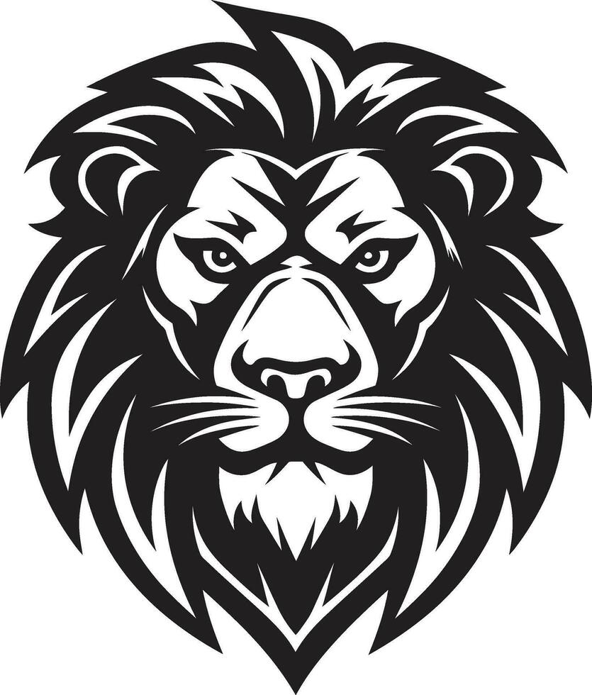 majestueus majesteit de rondsnuffelen koning in leeuw icoon elegant panter zwart leeuw logo icoon uitmuntendheid vector